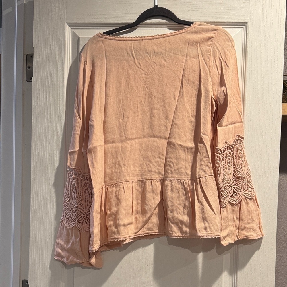 Joie Blush Lace Detail Blouse - Picture 6 of 7